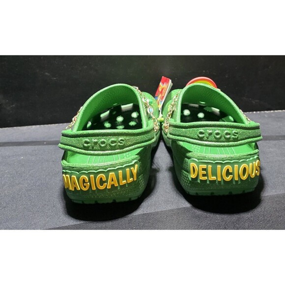 🍀 New CROCS Lucky Charms Clasic Clog Cereal Kelly Green Size Men’s 12 Jibbitz - Picture 7 of 15
